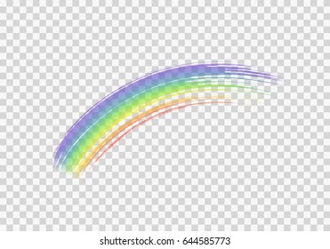 Rainbow Vector Lash Mascara Brush Stroke Isolated On Transparent Background. Colorful Hand Drawn Scribble Swatch Rainbow Icon For Creative Design. Homosexual Pride Banner Symbol