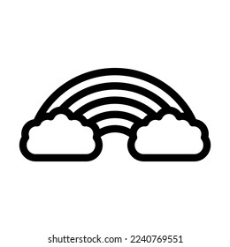 Diseño de iconos de línea de vectores de arcoiris