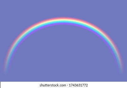 Rainbow. Vector realistic illustration of arch in spectum colors.
