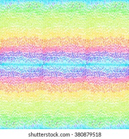 Rainbow vector seamless bright children drawing stroke, fine shading, pencil, stitch, embroidery