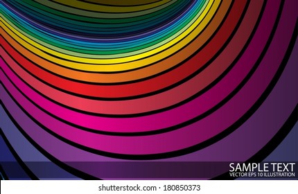 Rainbow vector spectrum modern design background template - Vector color rainbow background stripes illustration