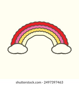 rainbow vector for summer season suitable for summer design needs 