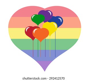 rainbow vector symbols for background and gender equality