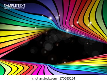 Rainbow vector techno  color abstract  background  template - Vector abstract space   design template illustration