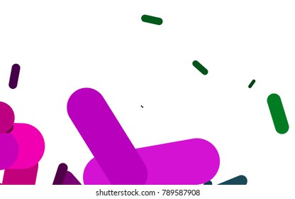 Rainbow vector template with repeated sticks. Shining colored illustration with rounded stripes. The template can be used as a background.