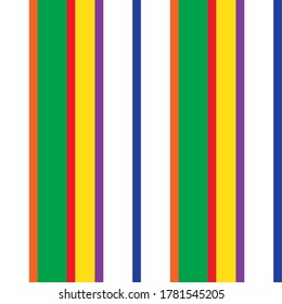 Rainbow vertical striped seamless pattern background suitable for fashion textiles, graphics