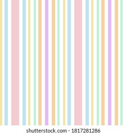 Rainbow vertical striped seamless pattern background suitable for fashion textiles, graphics