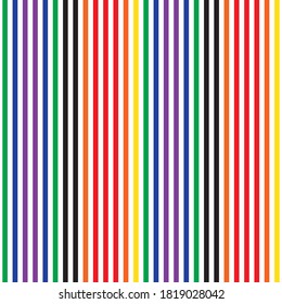 Rainbow vertical striped seamless pattern background suitable for fashion textiles, graphics