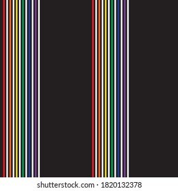 Rainbow vertical striped seamless pattern background suitable for fashion textiles, graphics