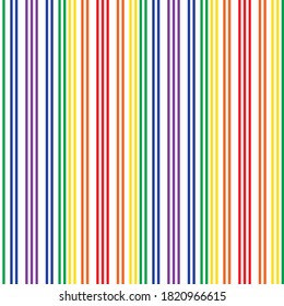 Rainbow vertical striped seamless pattern background suitable for fashion textiles, graphics