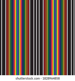 Rainbow vertical striped seamless pattern background suitable for fashion textiles, graphics