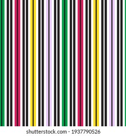 Rainbow vertical striped seamless pattern background suitable for fashion textiles, graphics