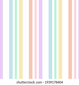 Rainbow vertical striped seamless pattern background suitable for fashion textiles, graphics