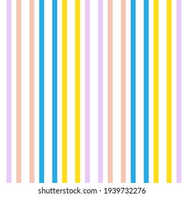 Rainbow vertical striped seamless pattern background suitable for fashion textiles, graphics