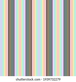 Rainbow vertical striped seamless pattern background suitable for fashion textiles, graphics