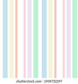 Rainbow vertical striped seamless pattern background suitable for fashion textiles, graphics