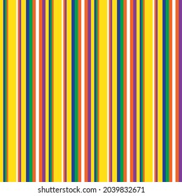 Rainbow vertical striped seamless pattern background suitable for fashion textiles, graphics