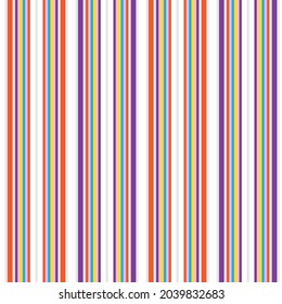 Rainbow vertical striped seamless pattern background suitable for fashion textiles, graphics