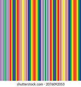 Rainbow vertical striped seamless pattern background suitable for fashion textiles, graphics