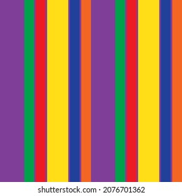 Rainbow vertical striped seamless pattern background suitable for fashion textiles, graphics