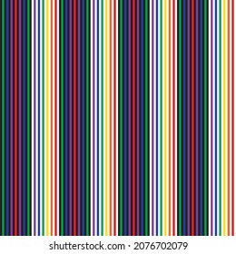 Rainbow vertical striped seamless pattern background suitable for fashion textiles, graphics