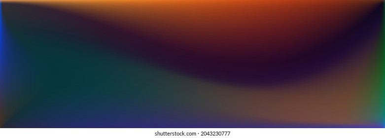 Rainbow Vibrant Wavy Gradient Mesh. Colorful Color Wavy Gradient Mesh. Bright Multicolor Dark Blurred Texture Illustration. Ocean  Neon Blurred Background. Blank Vivid Smooth Surface Backdrop.