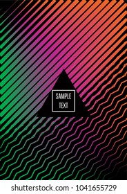 Rainbow VIP Minimal Cover. Modern Paper, Fashion Magasine Vector Background. Bright Color Certificate Template Geometric Childrens Business Minimal Cover. Fluid Blend Funky Party Poster Design.