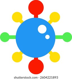 Rainbow virus. Mark of equality and freedom.