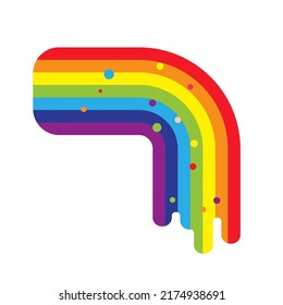 Rainbow Vomit Isolated. Rainbow Nausea Vector Illustration