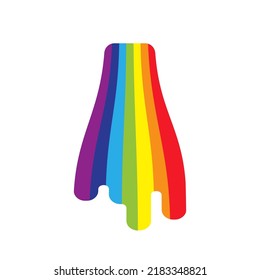 Rainbow Vomit Isolated. Rainbow Nausea Vector Illustration