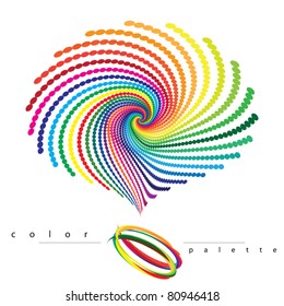 Rainbow vortex vector - Color guide palette backgrounds