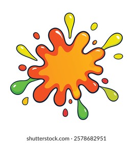   rainbow water color splash design vector  