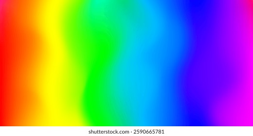 Rainbow watercolor abstract wet background with paint brush strokes gradient. Vector abstract background with rainbow colors in watercolor wet paintbrush effect
