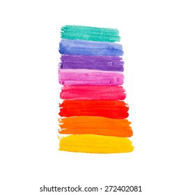 Rainbow Watercolor  Background. Watercolor elements for design.Vector illustration