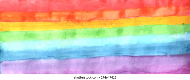 Rainbow watercolor background. Vector illustration