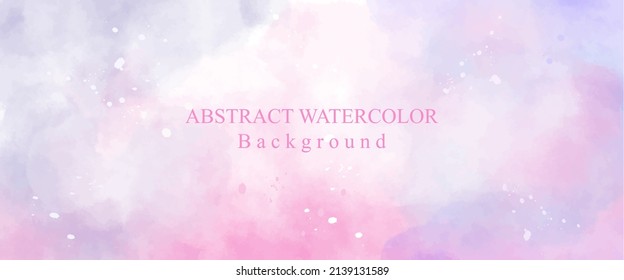 Rainbow Watercolor background. Wallpaper design with hand painted watercolor stains. Vector illustration for prints, cover background, banner, poster, cover, brochure and invitation cards