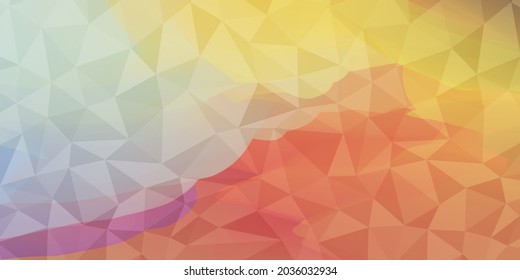 Rainbow Watercolor Low Poly Abstract Geometric Dynamic Textured. Polygon Banner Background. Colorful Shape Composition.