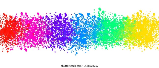 rainbow watercolor spatter. watercolor banner background
