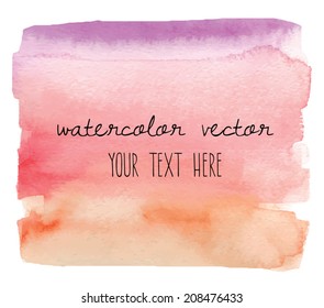 Rainbow Watercolor Vector Background Wash