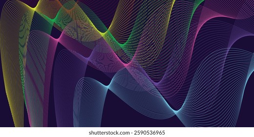 rainbow wave abstract background, colorful background, for office, mobile app, logo, ui. vector illustration