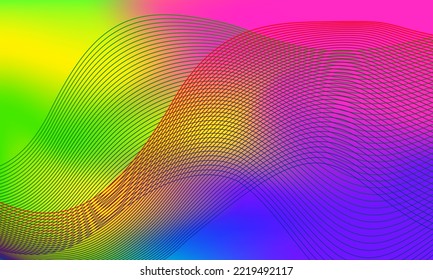 Abstrakter bunter Hintergrund einer Regenbogenwelle