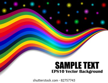Rainbow Wave Background (EPS10 Vector)