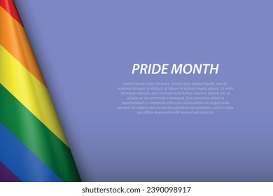 Rainbow wave flag for happy pride month background design
