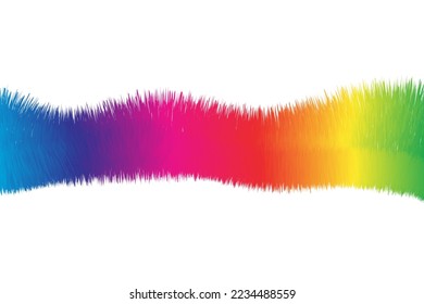 Rainbow wave fur background. Vector illustration.