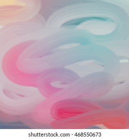rainbow wave hand-drawn brushstroke background in colorful palette, decorative oil texture