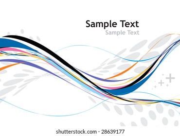 rainbow wave line with  halftone background