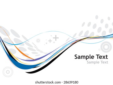rainbow wave line with halftone background