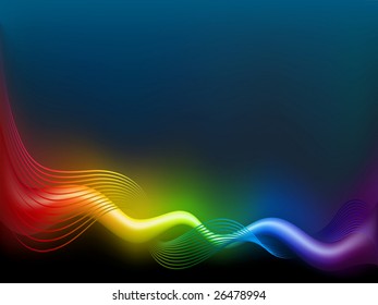 Rainbow  wave lines