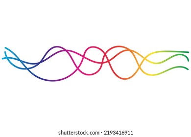 Rainbow wave lines background. Vector illustration.