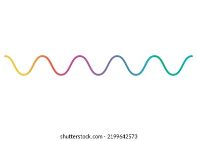Rainbow wave lines background. Vector illustration.